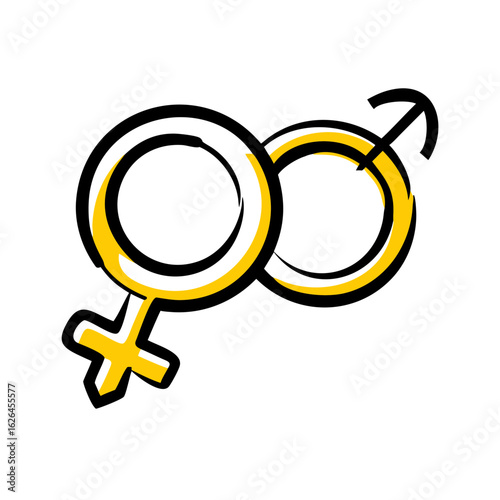 Gender Research hand drawing icon for web and graphic design