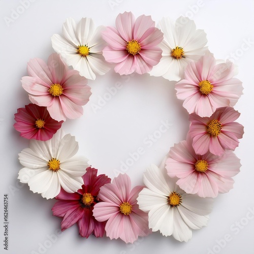 コスモスの花輪