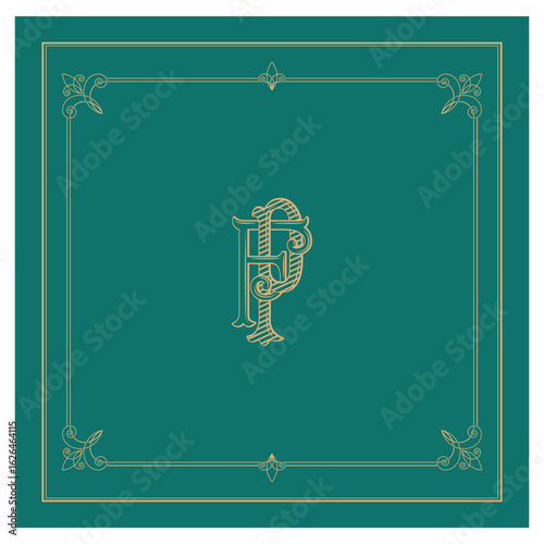 FP, PF, logo FP, Letter FP,  Monogram FP,Wedding Monogram, Wedding Logo, Logo Design , Monogram Vintage