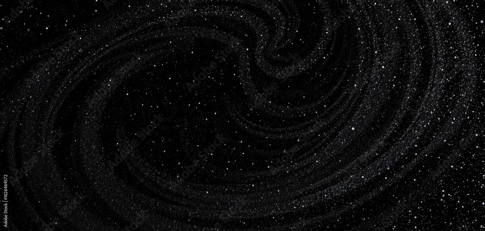 Fototapeta premium Swirling black glitter, abstract texture, luxurious dark sparkle, edgy, abstract
