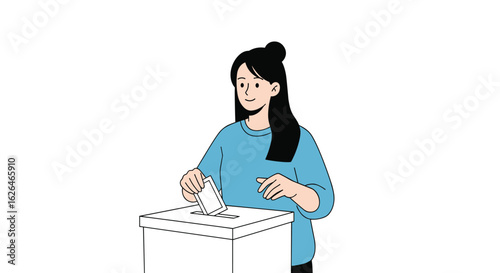 A person casting a ballot into a voting box during an election demonstrating civic engagement and democratic participation