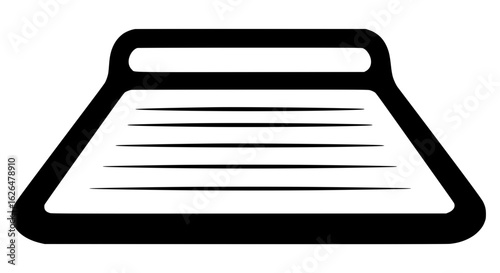Inflatable mattress black and white icon