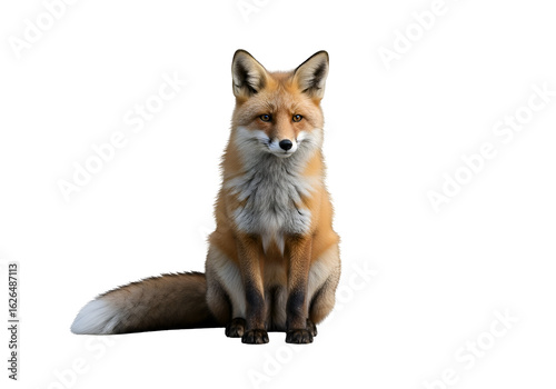 Wallpaper Mural Red fox seated against a black backdrop. Torontodigital.ca
