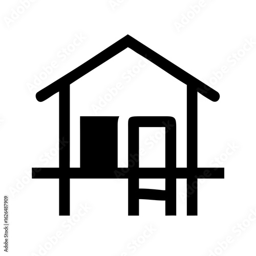Beach House and Coastal Home Line Icons Set 2