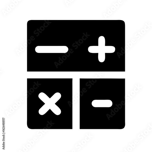Calculator Math and Finance Line Icons Set