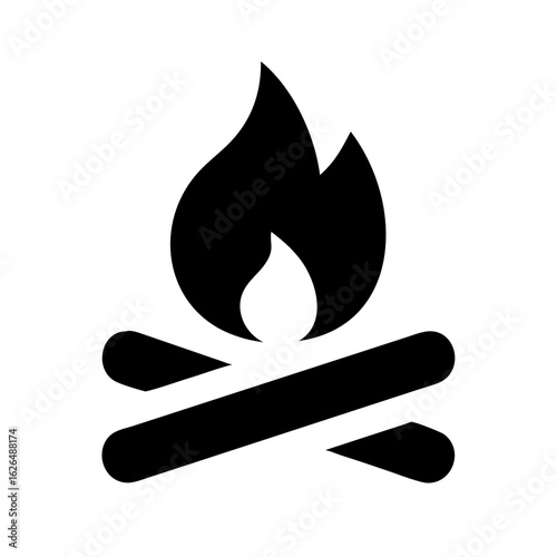 Campfire Outdoor and Camping Line Icons Set 2