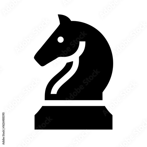 Chess Knight Outline Icon Set