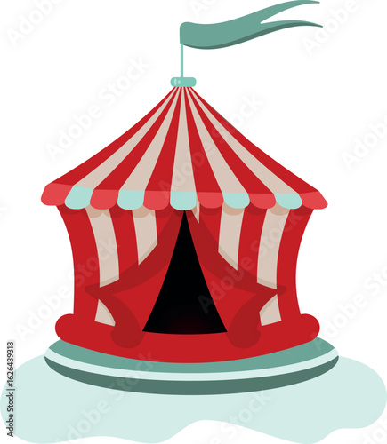 Cartoon Circus Tent Illustration