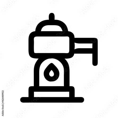 Hydrant Fire Safety and Emergency Line Icons Set