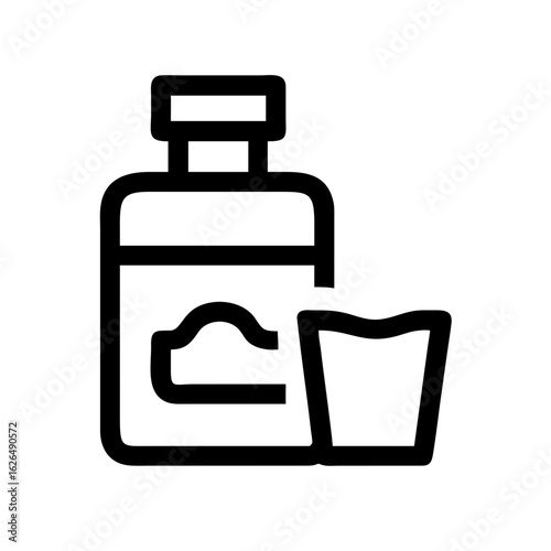 Mouthwash Oral Care and Hygiene Line Icons Set 2