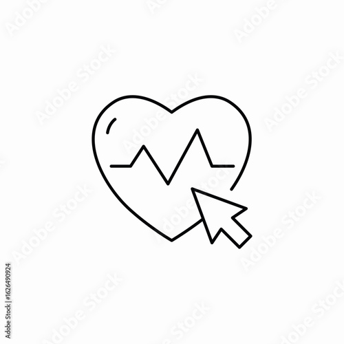 cardiology app icon sign vector