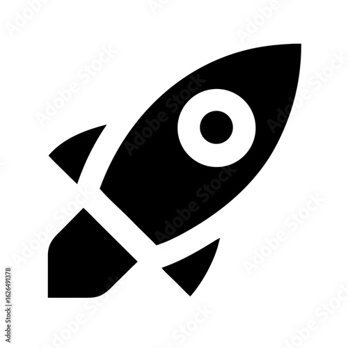Fotografia Rocket Space and Launch Line Icons Set