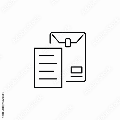 folder letter package icon sign vector