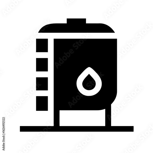 Water Tank Storage Line Icons Set 2