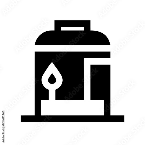 Water Tank Storage Line Icons Set