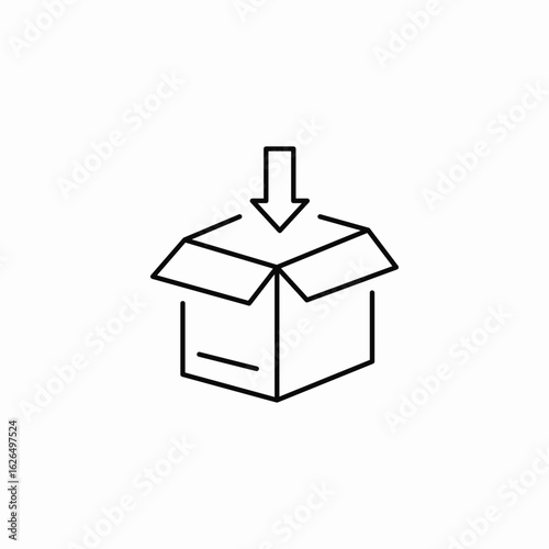package insert icon sign vector