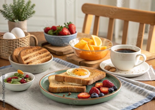 breakfast with coffee