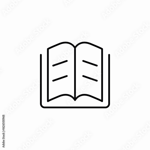 book pages icon sign vector