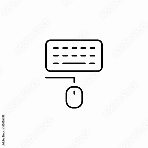 computer mouse keyboard icon sign vector