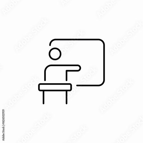 speech presentation icon sign vector