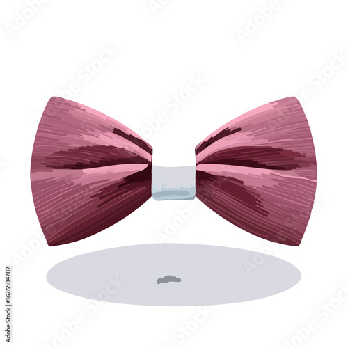 Elegant bow tie illustration mauve accessory for formal attire and decorative design