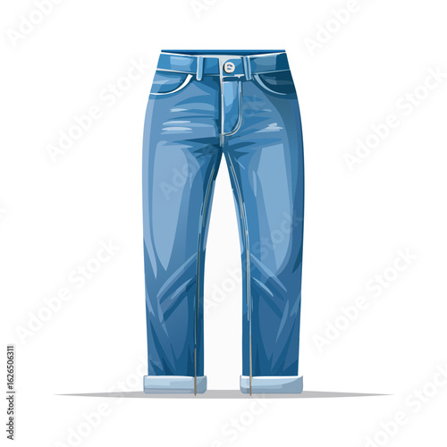 Blue Jeans Illustration Casual Denim Clothing Fashion Apparel Design Element