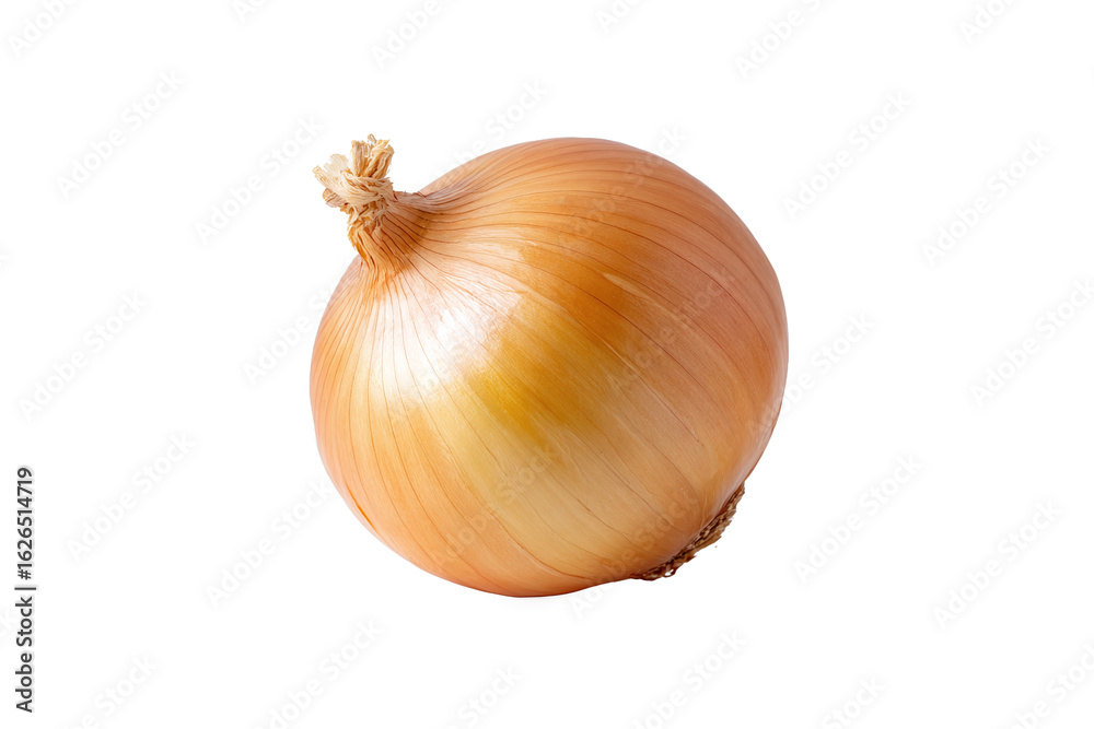 Fototapeta premium Whole yellow onion isolated on white transparent background