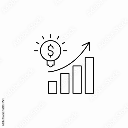 finances creative idea icon sign vector