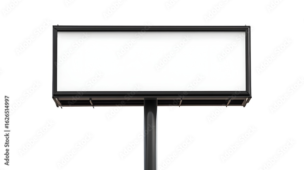 Obraz premium Large Modern Billboard with Blank White Screen on White Background