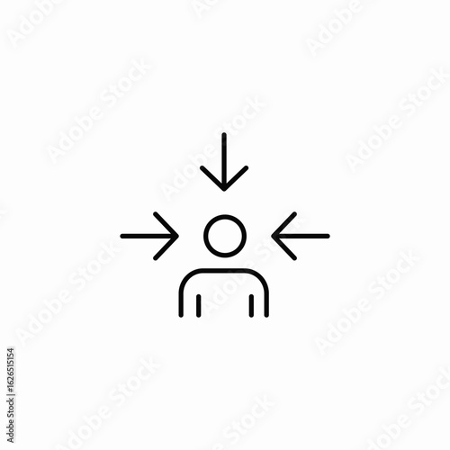 individual center icon sign vector