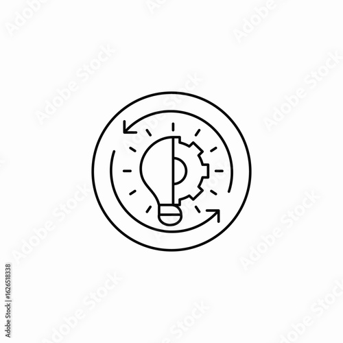 innovative system function icon sign vector
