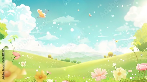 Whimsical Childlike Backgrounds for Kids Brands, Educational Materials and Playful Family-Oriented Content