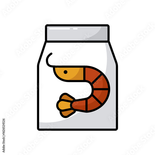 Fast food delivery take away paper bag icon.