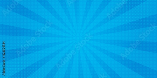 Pop Art. Background with dots. Blue comic background. Cartoon funny retro pattern. Vector illustration