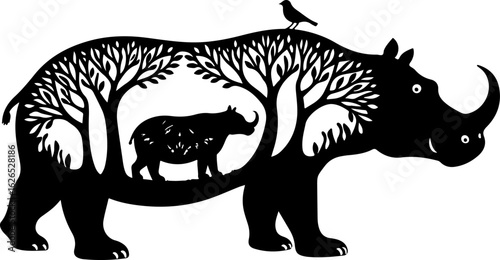 Nature Within: Wildlife Silhouette Art"