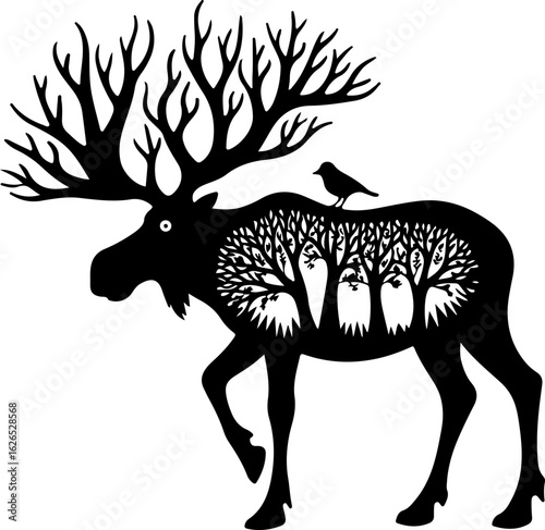 Nature Within: Wildlife Silhouette Art"