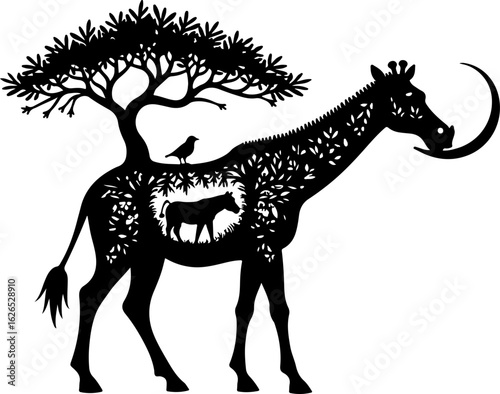 Nature Within: Wildlife Silhouette Art"