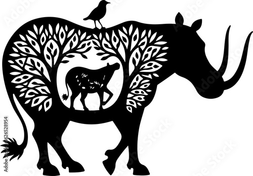 Nature Within: Wildlife Silhouette Art"