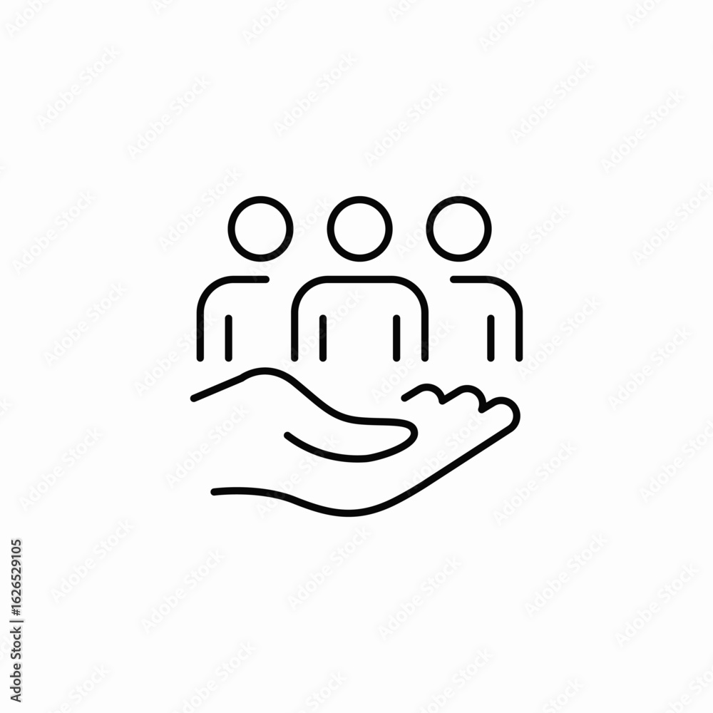 Obraz premium team protect icon sign vector