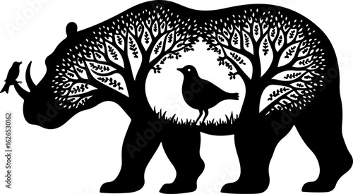 Nature Within: Wildlife Silhouette Art"