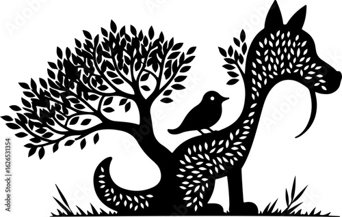 Nature Within: Wildlife Silhouette Art"