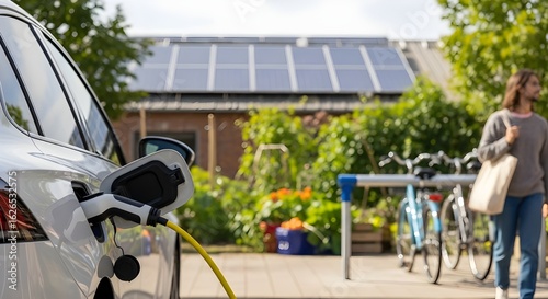 Electric Car Charging at Countryside House