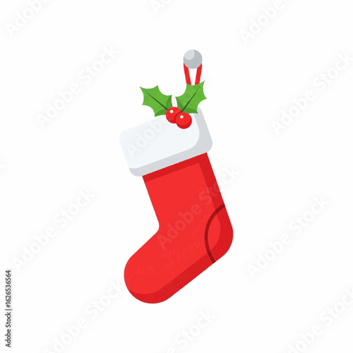 christmas sock isolated on white