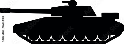 silhouette of a tank
