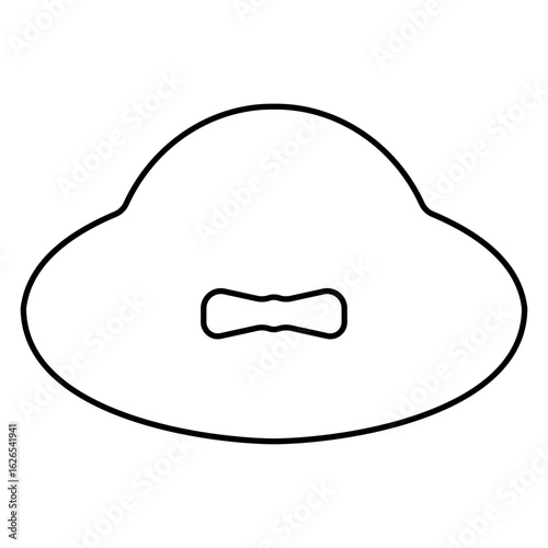 pamela hat icon isolated on white background, vector illustration.