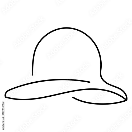 pamela hat icon isolated on white background, vector illustration.