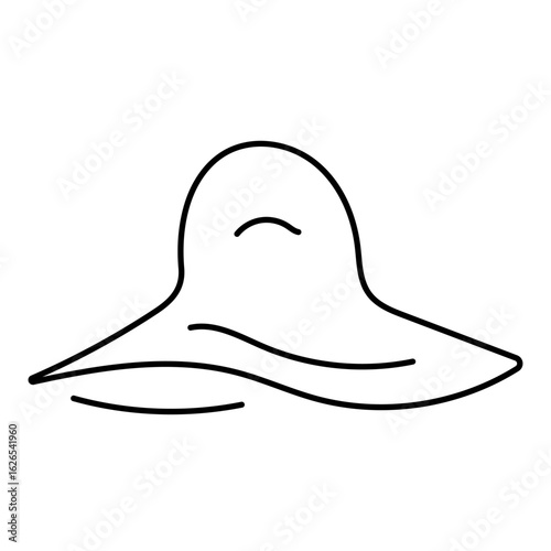 pamela hat icon isolated on white background, vector illustration.