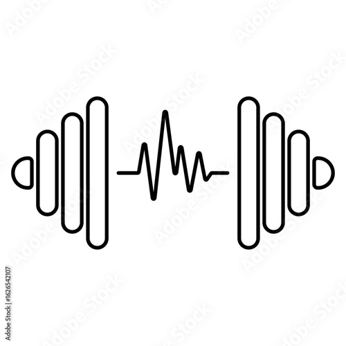 pulse icon isolated on white background, vector illustration.