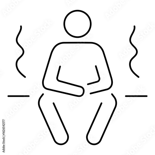 sauna icon isolated on white background, vector illustration.