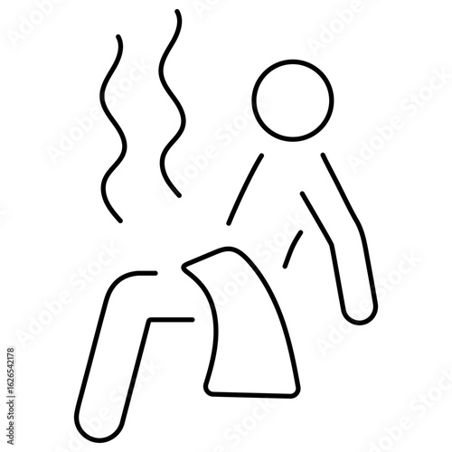 sauna icon isolated on white background, vector illustration.